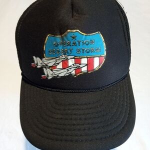 Vintage Operation Desert Storm Mesh Trucker Style Snapback Hat